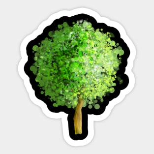 Image: Watercolor, Green tree Sticker